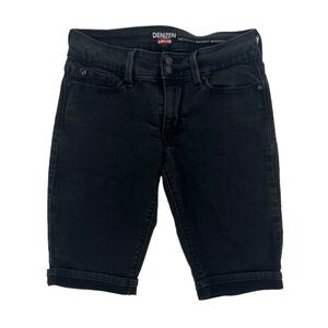 Denizen From Levi’s Junior’s Black Modern Skinny Cuffed Hem Jean Shorts Size 6